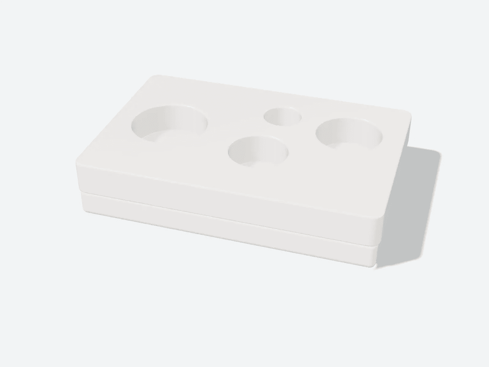 Illustration of a white silicone mould